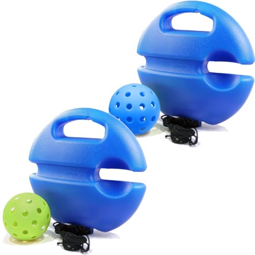 Pickleball Trainer for Beginners, 2-Pack Match Buddy Practice Tool with Portable Design for Solo Drills and Skill Improvement- 2PCS/A