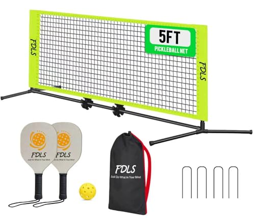 FDLS 5ft Mini Pickleball Net with Bag for Practice