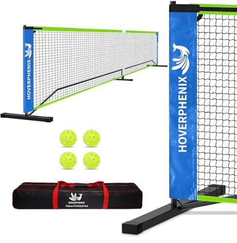 Pickleball Net for Driveway, 22FT Pickle Ball Net, 4 Pickleballs, Carry Bag